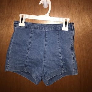 DENIM SIZE ZIPPER SHORTS